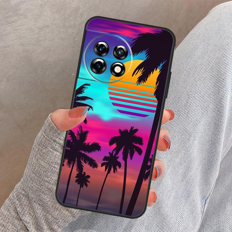 Hot Synthwave Retro 80s Neon Case For OnePlus Nord N10 N20 Nord 2 2T CE 3 Lite Ace 8T 9R 10R 10T 8 9 10 Pro 11 Cover