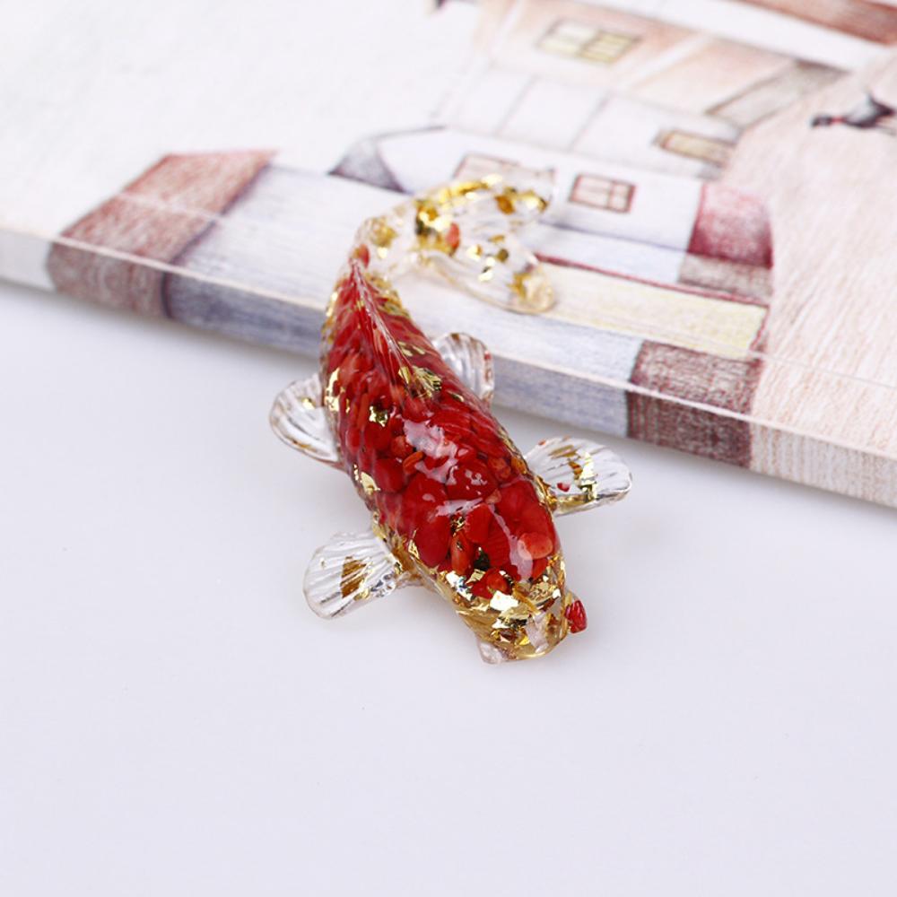 Creative Artificial Fish Turtle Dolphin Jewelry Beautiful Koi Fish Turtle Dolphin Natural Crystal Fish Table Car Home Decoration Gift for Friends