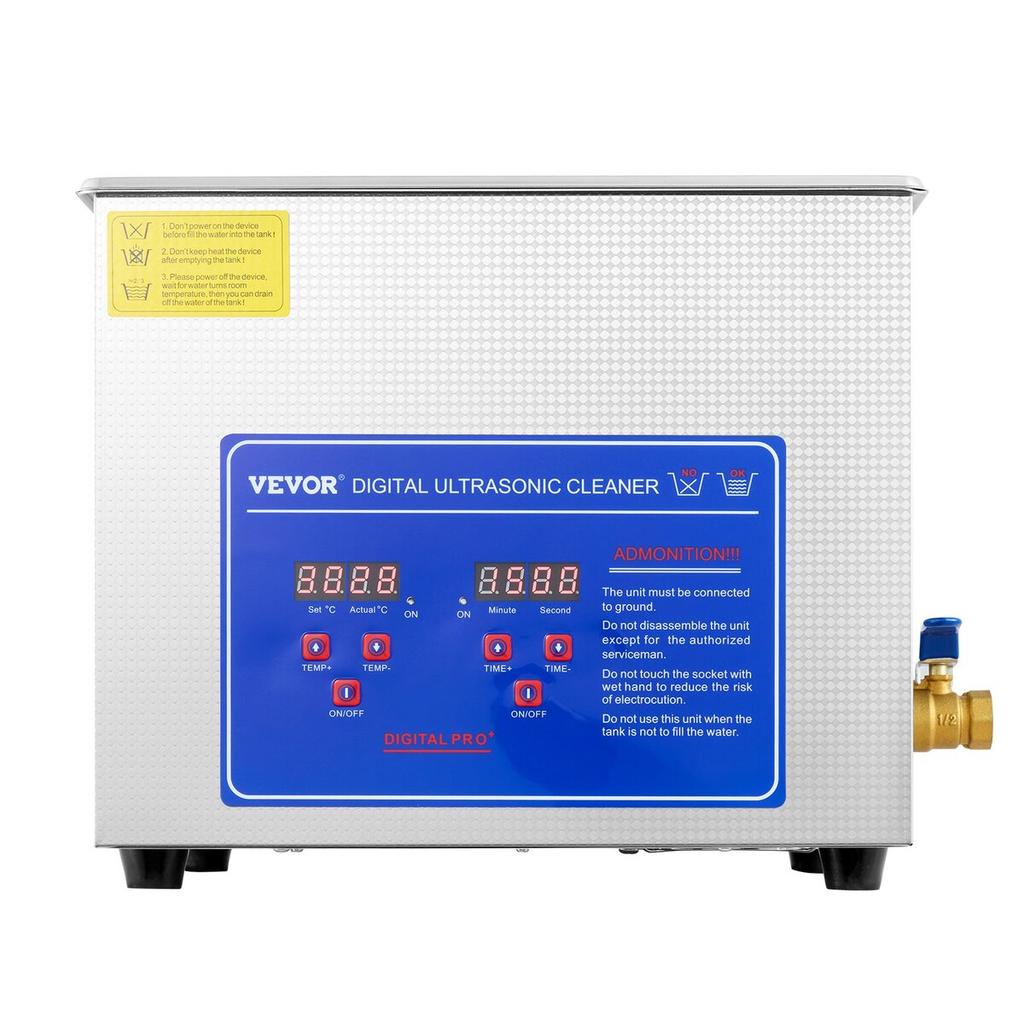 10L Ultrasonic Cleaner Machine Stainless Steel Ultrasonic Cleaning Machine Digital Heater Timer Jewelry Cleaning for Commercial Personal Home Use(10L)