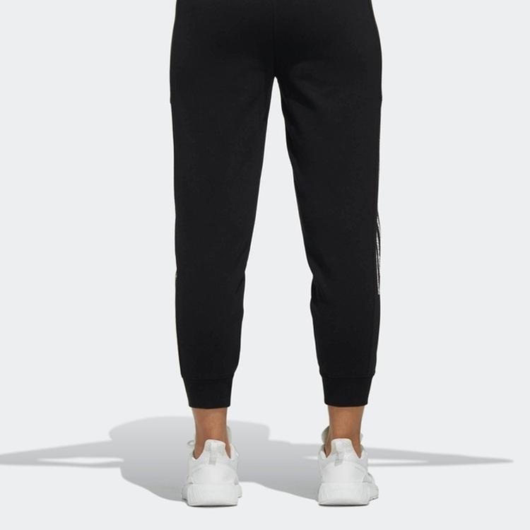 Adidas Neo W Ce 3S 7/8 Tp Slim Fit Straight Leg Mid Rise Nine Point Knitted Sports Брюки женские Брюки черные DW7997