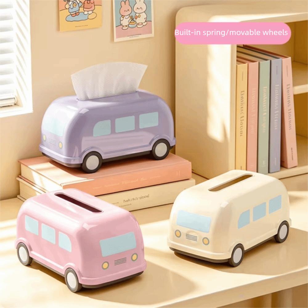 Creative Desktop Tissue Holder Retro Tissue Storage Case Cartoon Napkin Dispenser Living Room