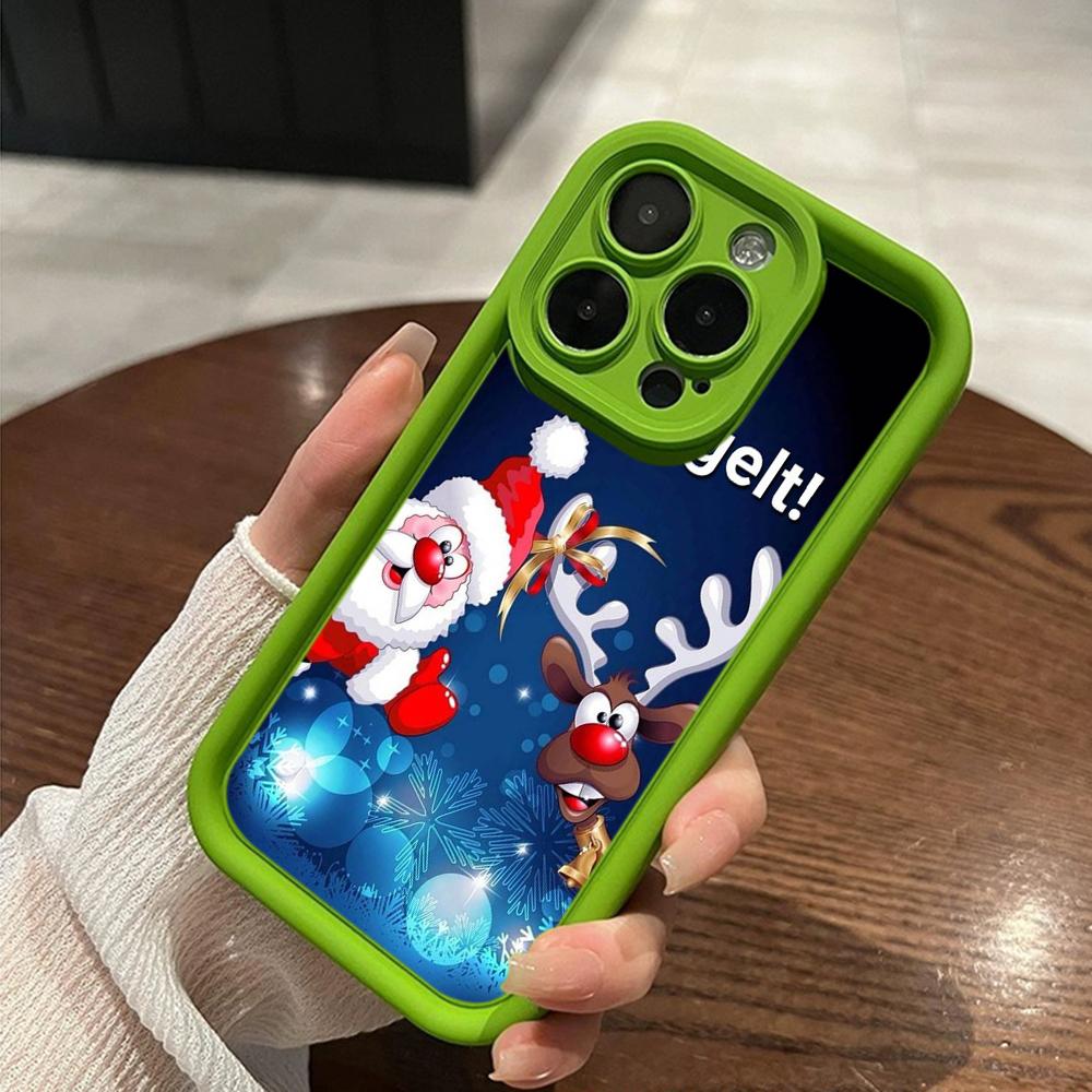 Чехлы для телефонов Ae117 Merry Christmas Happy New Year для iPhone 16 14 13 11 Pro Max 15 7 8 Plus 12 mini XR XS Max Angel Eye Ladder Protective Cover