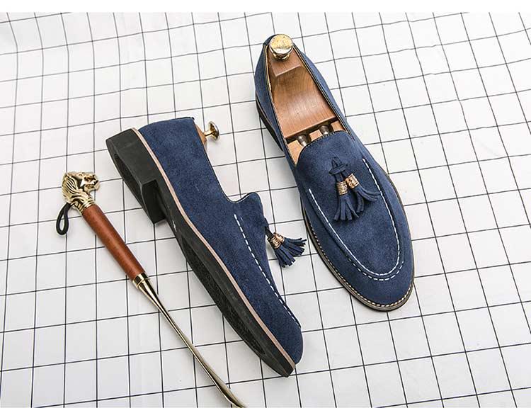 Мужские лоферы из матовой кожи с острым носком в британском стиле: Повседневные туфли для вождения без застежек