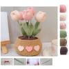 Tulip Flowerpot Flower/Sunflower Crochet Kit Crochet Starter Kit Handmade Crafts Lovers