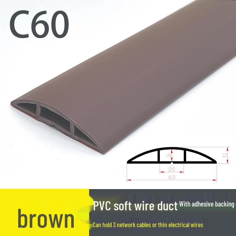 Мягкий ПВХ кабельный канал для пола: Изолированный самоклеящийся канал для прокладки проводов с толстой защитой от наступания