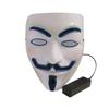 V Vendetta Маскарадная маска со светодиодной подсветкой для Хэллоуина, фестиваля, косплей-вечеринки