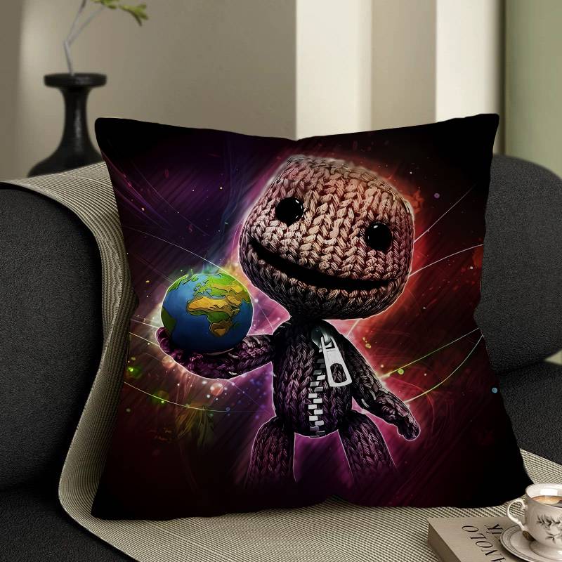 Смешная наволочка Sackboy LBP мультфильм Подарок Чехол на подушку Спальня Дом Диван Стул Сиденье Декор наволочка