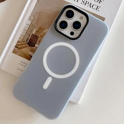 2 в 1 чехол цвета конфеты для Magsafe Matte для iPhone 16 Plus 15 14 13 12 11 Pro Max с магнитной беспроводной зарядкой, противоударный чехол для телефона