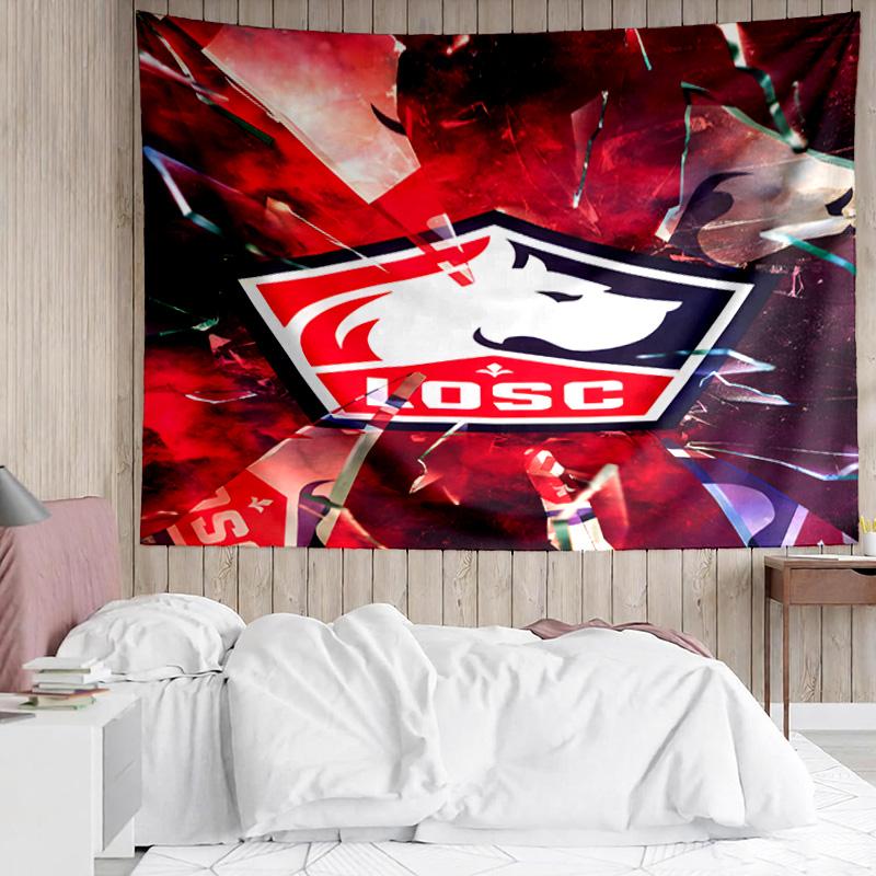 Losc Football Crest Tapestry, Unique Design Tapestry, Suitable for Bedroom,Livingroom, Playroom,Heartwarming Fan Holiday Gifts