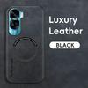 Magnetic Retro Leather Soft Case For Honor 90 Lite Honor90 Lite 5G Wireless Charging Phone Case Cover