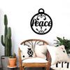 1pc Peace Christmas Ornament Themed Laser Cut Metal Decorative Home Wall Sign Hanging Wall Art Home Decor Iron Art
