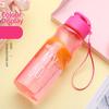 650ML Water Bottle Food Grade Large Capacity Portable Fitness Sports Water Jug with Lanyard Outdoor Supply