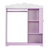 VEVOR Kids Dress Up Storage, with Jewelry Cabinet, Dress Up Closet with Mirror and Shelves, Princess Costumes Wardrobe Closet