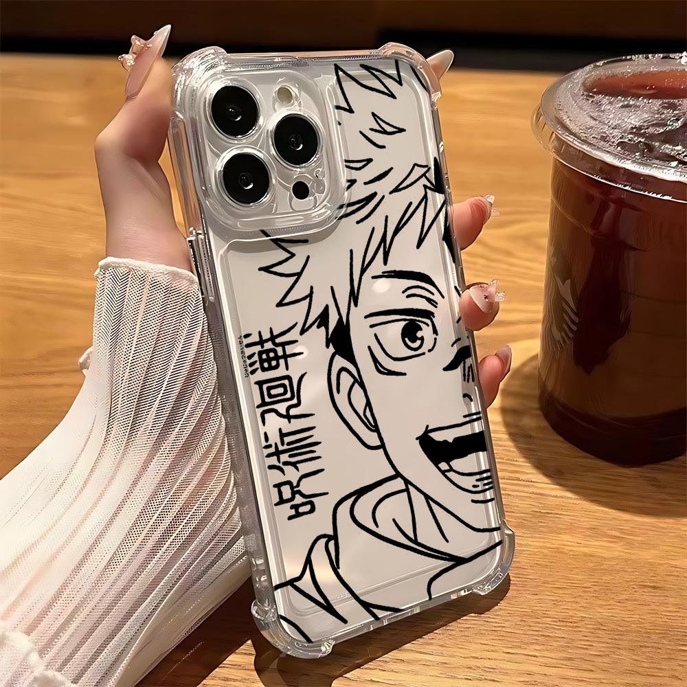 Чехол для телефона Jujutsu Kaisen Годжо для iPhone 17 Air 16 e 15 14 13 12 11 Pro Max Plus Mini SE 2020 2022 Ударопрочный чехол