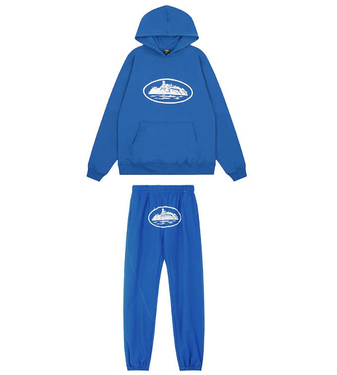 Классический набор: Худи с логотипом парохода и повседневные унисекс спортивные штаны