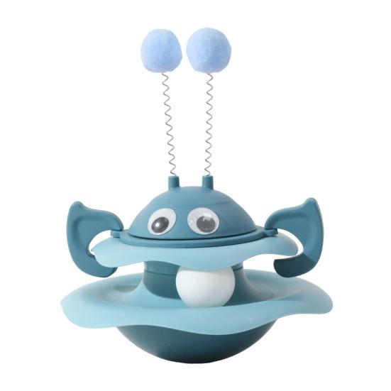 Yousheng Cat Toy Rotating Track Wheel Stimulates Hunting Instinct Cats Interactive Spinner Toy Exercise Mental Health Enhancer