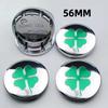 4PCS Universal 56MM Four Leaf Clover Car Wheel Center Hub Caps Emblem For BMW Honda NISSAN SUBARU KIA VW zd5