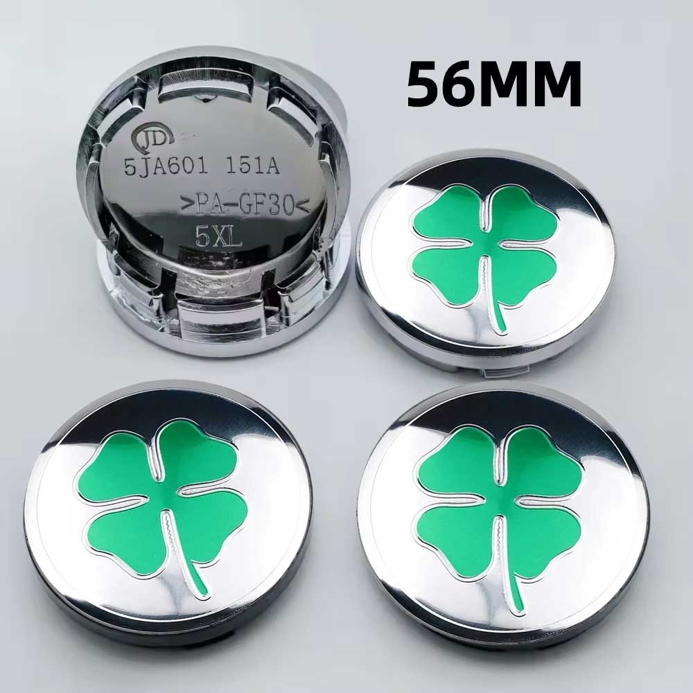 4PCS Universal 56MM Four Leaf Clover Car Wheel Center Hub Caps Emblem For BMW Honda NISSAN SUBARU KIA VW zd5