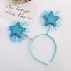 Блестящий ободок со звездой Новогодний головной убор Головной убор Повязка для волос Реквизит для вечеринки Украшение