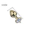 Rose Gold Heart Shape Crystal Metal Anal Beads Butt Plug Prostate Massager Stimulator Adult Gay Products Sex Toy For Female Male