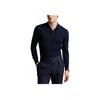 Polo Ralph Lauren Однотонный трикотажный свитер с вышивкой логотипа Мужской свитер Hunter-Deep-Blue MNPOSWE16821901-400