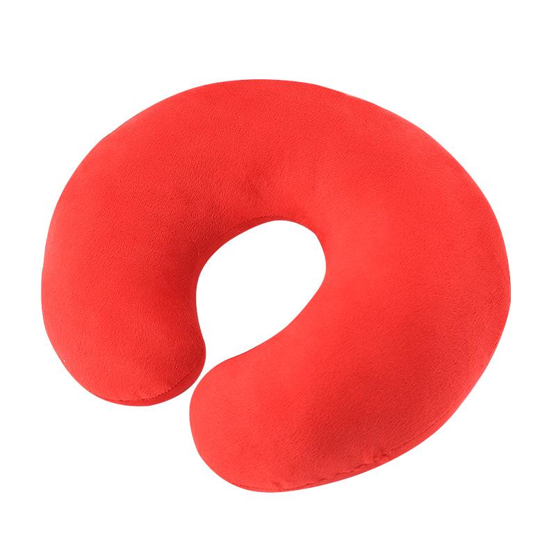 Подушка для путешествий U-образной формы из бархата для поддержки шеи