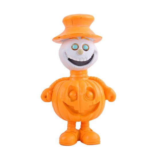 Pumpkin Man Figurine Halloween Pumpkin Decoration Resin Spooky Pumpkin Sculpture for Outdoor Indoor Table Mantel Decoration