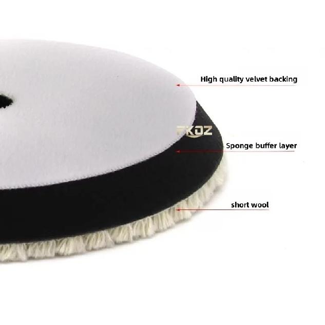 2 PCS 6/7 Inch Japan Wool Polish Pad For DA RO Car Polisher Woolen Buffing Disc Car Clean Product Automotive Scratch Removing