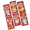 6PCS Paper Horse Year Red Envelope Spring Festival Gift Bag Lucky Money Bag Bless Words Cartoon New Year Red Envelopes
