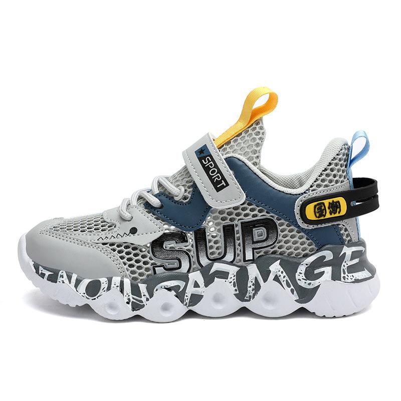 Boys Shoes Mesh Breathable Children's Travel Shoes Net Shoes Medium Older Boys Sports Shoes Tide