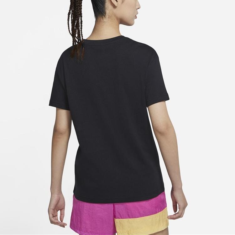 Nike Футболки Женские Черные С Круглым Вырезом Умеренные Другие DD1496-010