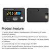 DC8-30V Battery Capacity Indicator Car Motorcycle Digital Voltmeter Voltage Tester Meter Tool  USB3.0/Tpye-C Output for Car