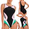 Women's Sexy A Piece Of Bathing Set Color Matching Swimsuit One-piece Swimsuit
