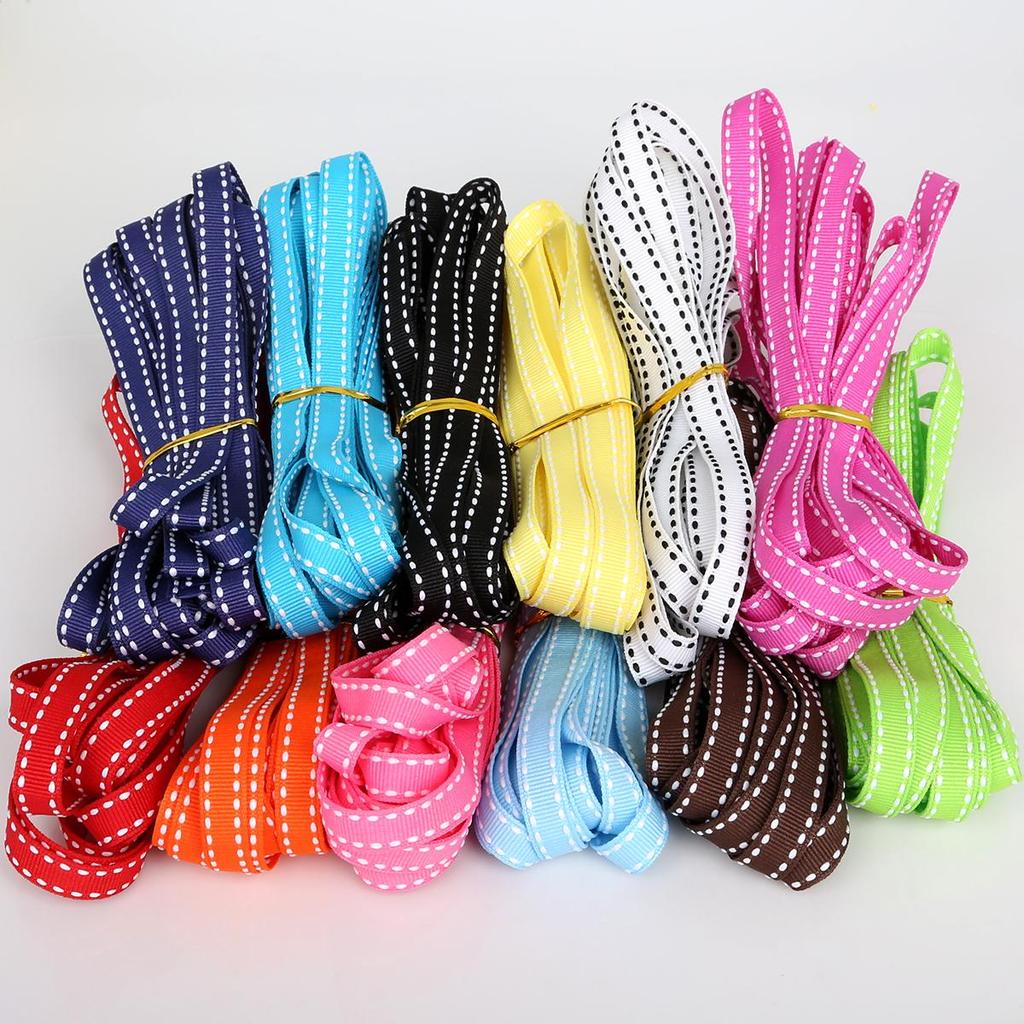 10mm Wide Polka Dot Webbing Packaging Gift Decoration Threaded Belt Colorful Various Ribbons