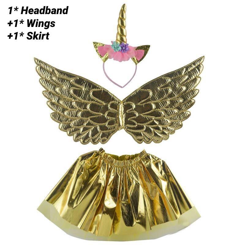 Комплект костюма Малыша Единорога Фортуны Радужный Золотой Серебряный Детская Вечеринка Сценическая Одежда