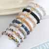 1PC Elastic Women Handmade Crystal Pearls Ponytail Holder Hair Tie Hair Rope Beaded