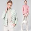 Lightweight White Duck Down Winter Women's Short Style New Solid Color Down Jacket Slim Fitting and Slim Standing Collar Lightweight Jacket Trend