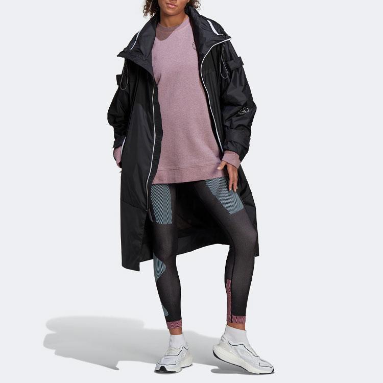 Adidas Совместный одноцветный свободный повседневный пуловер X Stella Mccartney, свитшот, женские топы, фиолетовый HB7409