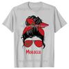 Смешные футболки с графикой Марокканский флаг Марокканская девушка Мужская Женская Чистый хлопок Юмор Уличная одежда Футболка с коротким рукавом Унисекс Одежда