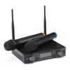 12V 0-280мВ Профессиональный двухканальный беспроводной микрофонный комплект УВЧ Беспроводной ручной микрофон Большой радиус действия для караоке, речи Новый