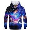 Space Galaxy Sweatshirt Men 3D Print Hoodie Men Women Loose Hoodie Vintage Kids Hoodie Long Sleeve Coat Purple Nebula Clothing