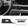 For Kia Sportage 2022 2023 2024 2025 Real Soft Carbon Fiber Sticker LHD RHD Car Center Console Side Outlet Panel Accessories