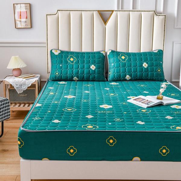 Bed Sheets Fitted Sheet Print Thicken Mattress Cover for Bed Bedspread Non-slip Bed Pad Protecotr Cover Bed Mat Cover No Pillowcase