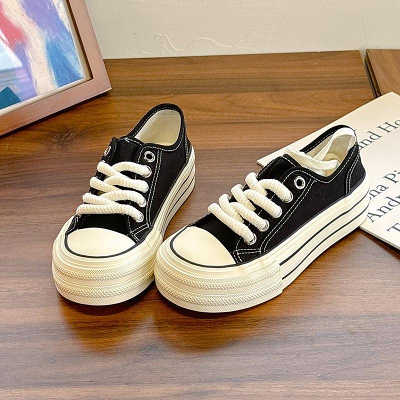- Холщовые туфли женские новые весенние на толстой подошве, белые туфли легко носить женщинам