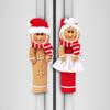 Flannel Gingerbread Man Refrigerator Handle Decoration - Christmas Gift