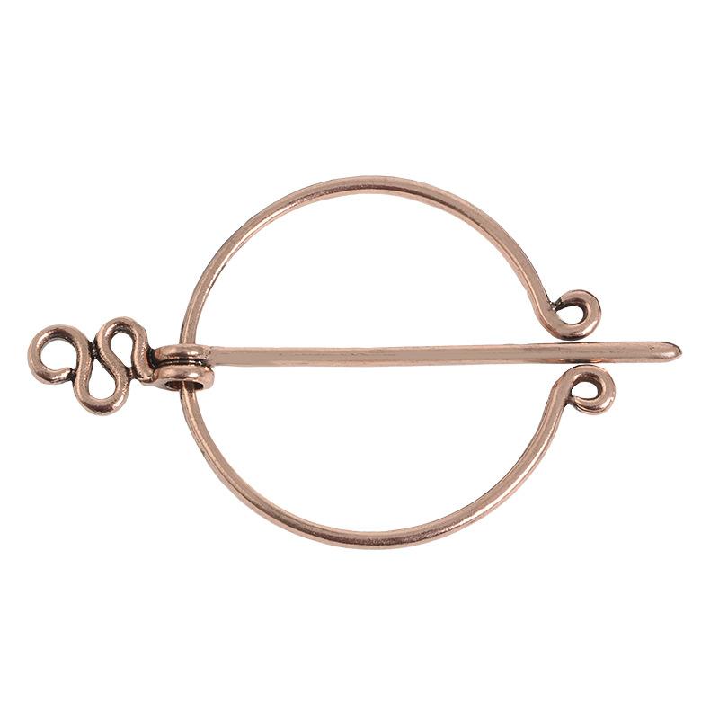 2025 Fashion Vintage Brooch Viking Bronze Hollow Belt Buckle Spiral Brooch Cloak Pin Clasp Brooches Retro Medieval Norse Jewelry