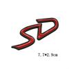 3D Metal D SD Logo Rear Trunk Emblem Badge Car Body Sticker Decals