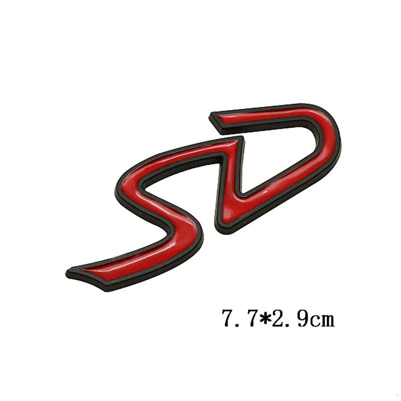 3D Metal D SD Logo Rear Trunk Emblem Badge Car Body Sticker Decals