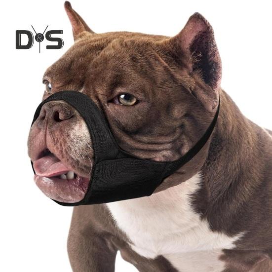 Dog Muzzle Soft Nylon Muzzle Breathable Mesh Drinkable Muzzle Prevent Barking Biting Chewing Dog Mouth Cover for Medium Large Short Snout Dog