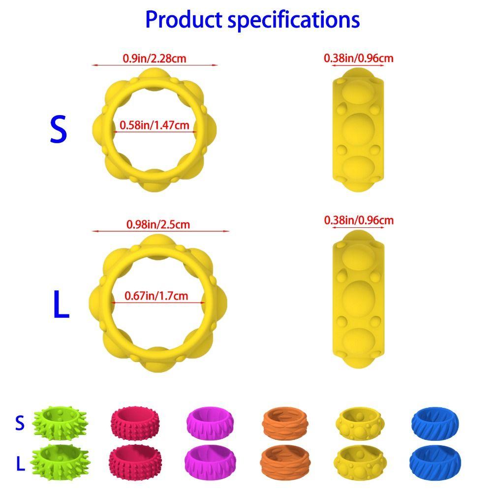 12 шт./набор Эластичные сенсорные игрушки-антистресс Кольцо-антистресс Новые детские сенсорные кольца Дети с аутизмом